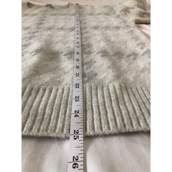 NWT 525 Women's Houndstooth Pullover Sweater Size L White/Gray Soft Warm Cozy - Picture 7 of 7
